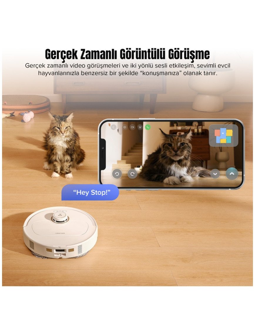 Roborock Qrevo MaxV Akıllı Robot Süpürge Beyaz